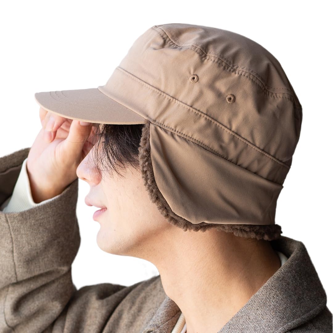 

ICHIYON Полевая кепка Polyrail с мехом на ушах Легкая и Холодная Идеально подходит для улицы Черный [14+ PLUS] Мужской Мех, Погода, Кемпинг, / 103805-141-103 бежевый