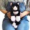 Sun Lemon Lap Cat Plush Animal Small P-6242 Black and White Cute Cat 13 X 36 X 15cm