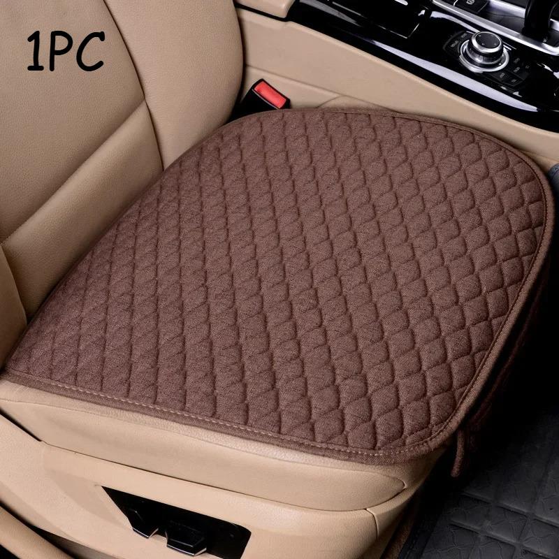 Breathable Linen Seat Pad for Car – Slip-Resistant Bottom Cushion Only, Uses in Most Vehicles Year-Round Comfort