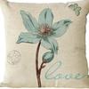 Plant and Flower Pillowcase American Pastoral Linen Pillowcase Cushion Cover Home Sofa Car