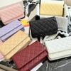 25 New WOC Chain Bag Caviar Rhombus Chain Bag Women's Bag Daily Commuting Out Shoulder Oblique Span Bag