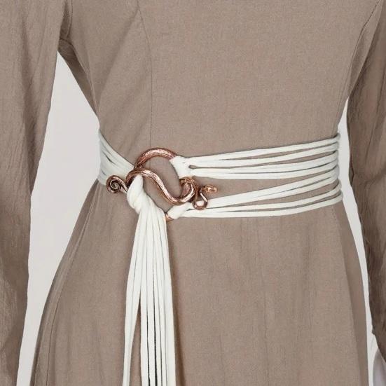 Viking Witch Rope Belt Adjustable Length Renaissance Halloween Waist Belt Festivals Role-Playing Costume Accessory