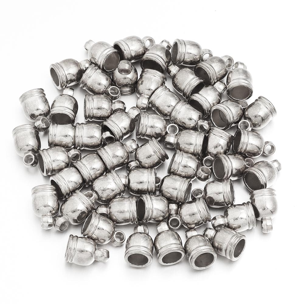 

30-100Pcs/Lot 4 6 7 8 9 12mm CCB End Tip Caps Tassel Leather Cord End Crimp Caps Beads For DIY Necklace Jewelry Making Supplies 8mm 50pcs