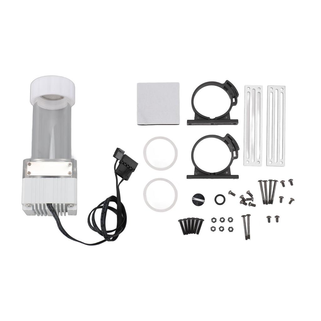 Water Cooling Pump Tank 30 Mesh Filter Mesh Sine Wave Drive 125ml Capacity G1 4 Water Pump Tank for Water Cooling