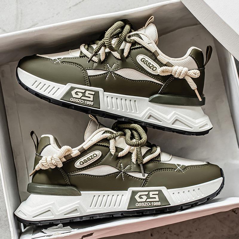 Large Size Men's Shoes Autumn Outdoor Running Sports Shoes Casual Platform Breathable Dad Trendy Shoes