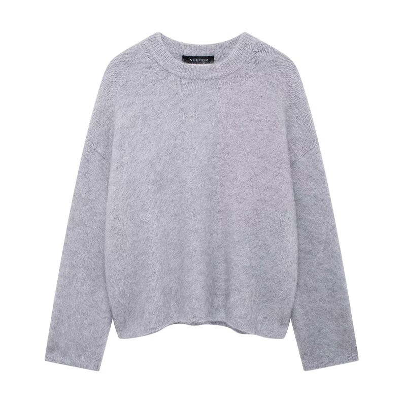 Kaslead New Arrival Women's Clothing Fashion Style Fashion Large Profile Mohair Blending Pullover 1242877