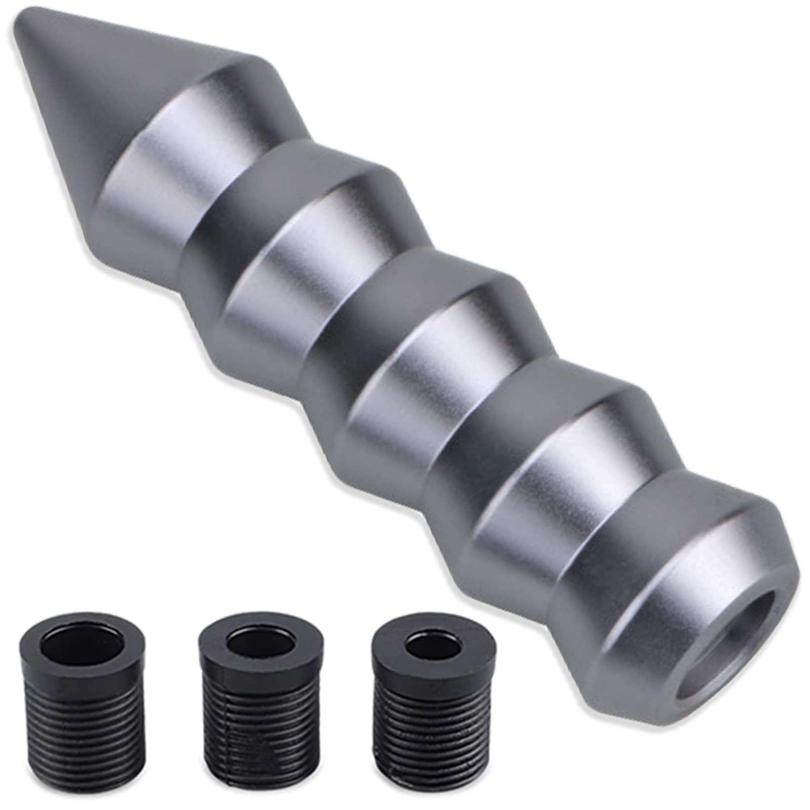 

Meliore Universal Alloy Aluminum Shift Knob Lever Adapter with 3 Types Death Grip Type One size серый