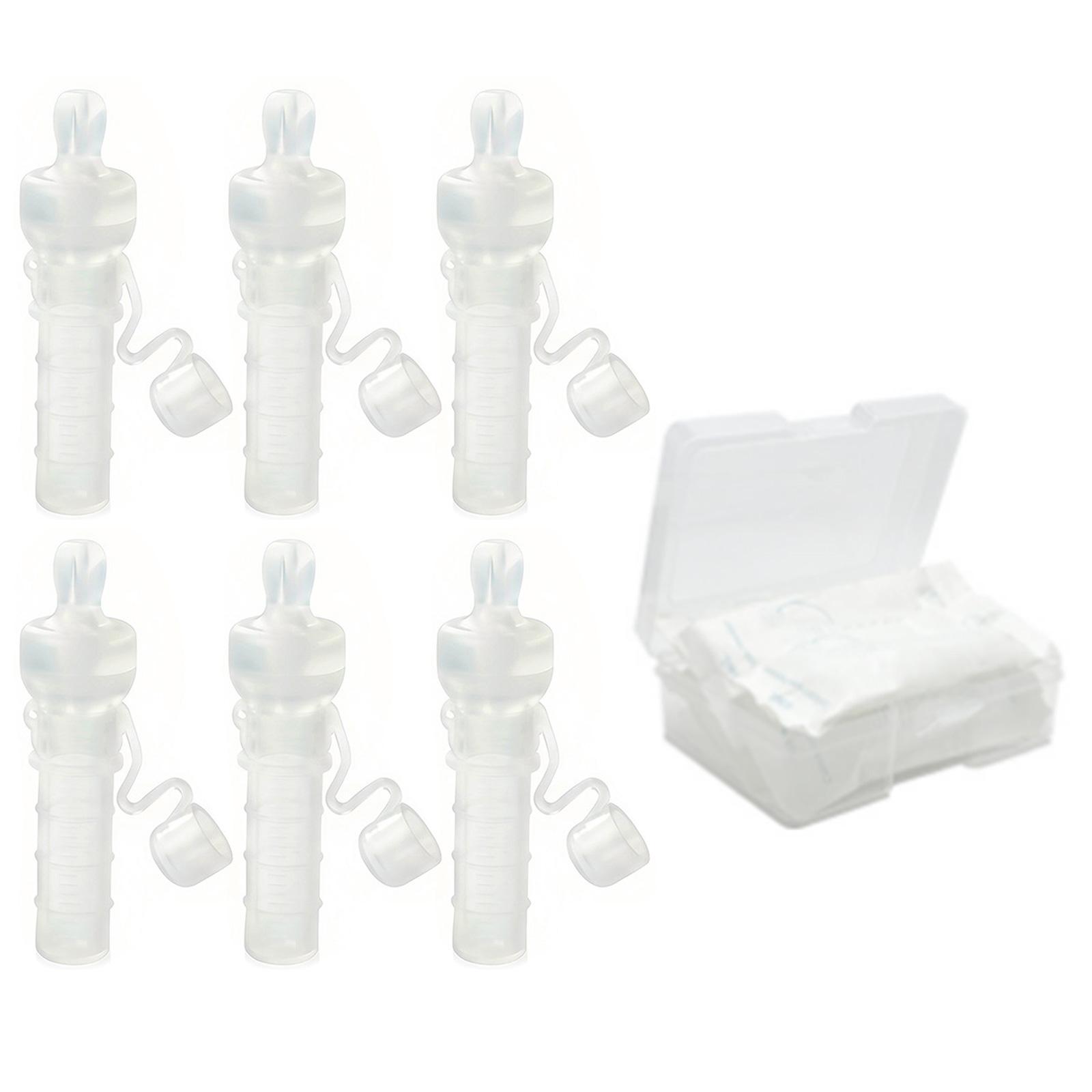 

6 шт. пробирка для сбора молозива грудного молока для молодых мам, многоразовая, 5 мл, для кормления детей, силиконовая пипетка для новорожденных B