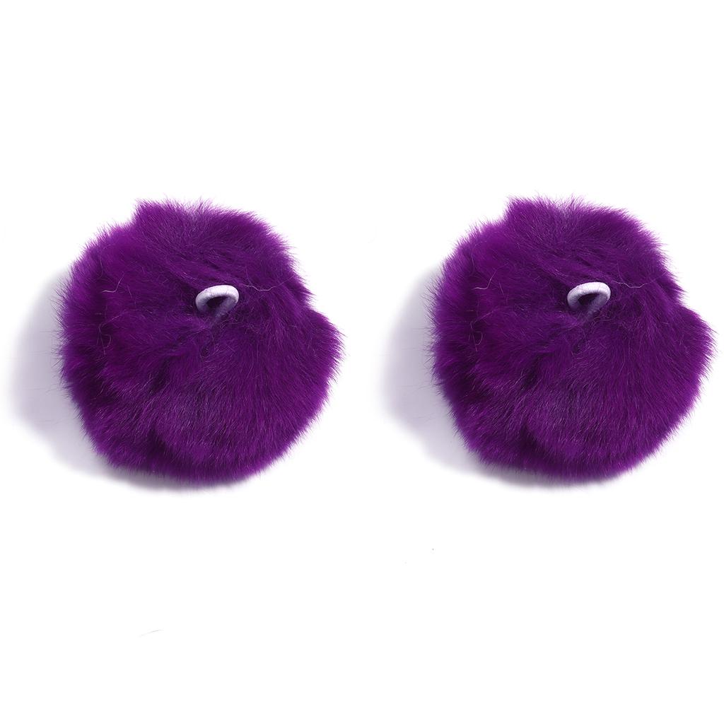 2pcs/lot 6cm Mink Fur Ball Pendants Colorful Fur Pom Poms Ball Charms DIY Keychain Hairpin Earrings Jewelry Crafts Accessories
