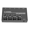 Headphone Amplifier 4 Channel Stereo Headphone Amplifier Splitter with 1 4 Inch Headphone Output for PC Guitar