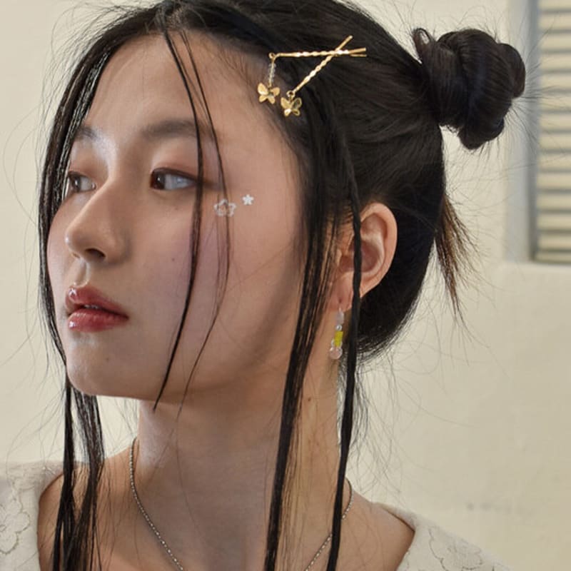 

odds&ends Nabi bobby pin 2 in 1 SET (2colors) Silver