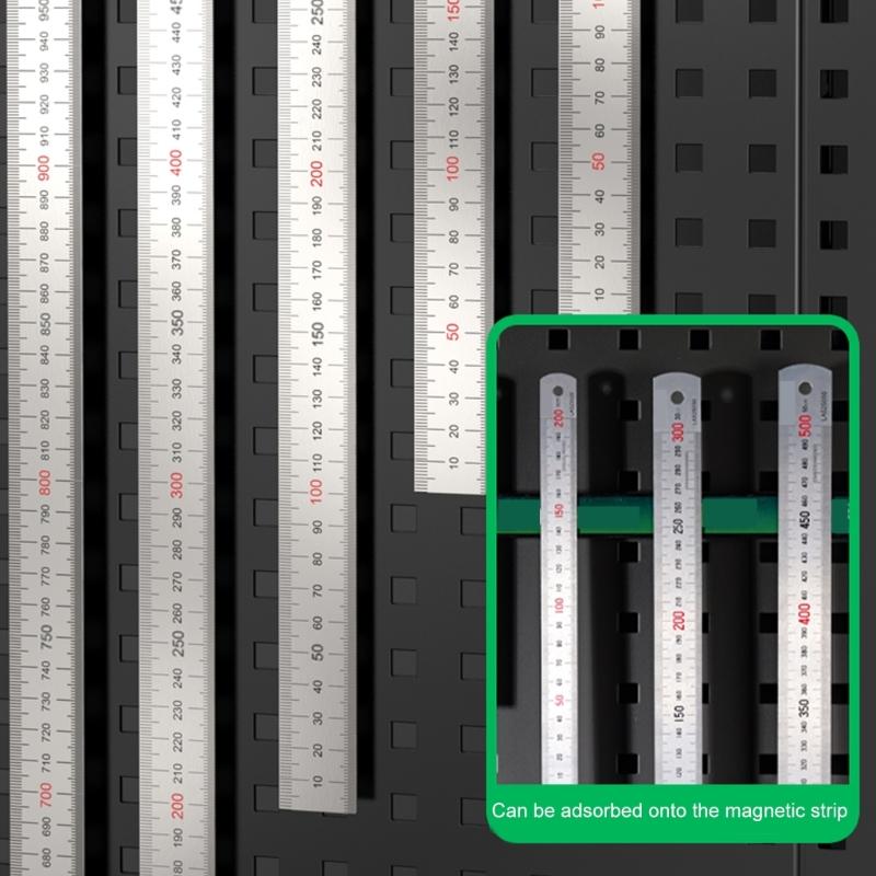 Professional 2Cr13 Steel Measuring Ruler Tool Having Two Measurement Systems For Woodworking And Design Applications