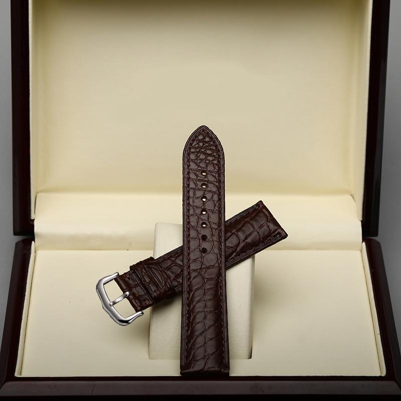 20 22mm Blue Purple Gray Pink Alligator Strap Replacement Cartier Tank London Men Women Folding Buckle Watch Strap Accessories