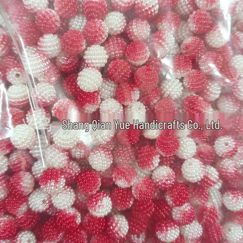 10mm Gradient Bayberry Ball ABS Hairpin with Two-Color Butterfly Orchid Core Bead