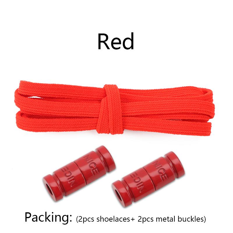 No Tie Shoe laces Elastic Laces Sneakers Colorful Capsule Lock Shoelaces Without ties Kids Adult 0.6cm Flat Shoelace for Shoes