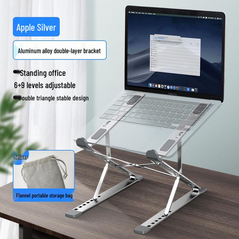 C9Pro Aluminum Foldable Laptop Stand with Wind-Cooled Heat Dissipation and Height Adjustment