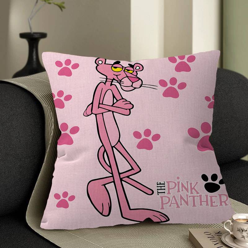 Cartoon PPink PPantherS Maple Design Cushion Cover Happy Autumn Harvest Decor Holiday Decorati Pillow Cover