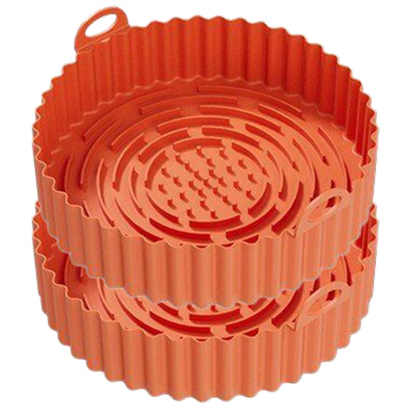 3pcs/2pcs Air Fryer Silicone Pot Reusable Non-stick High Temperature Resistant Air Fryer Liner