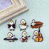 Cute Musician Duck Enamel Brooch Creative Cartoon Violin Piano Baton Guitar Animals Lapel Pins Backpack Jewelry Gifts For Kids