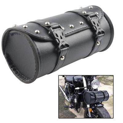 1 Pc Waterproof Leather Motorcycle Fork Bag Saddlebags Black Handlebar Bag Motorcycle Electric Bicycle Accessories