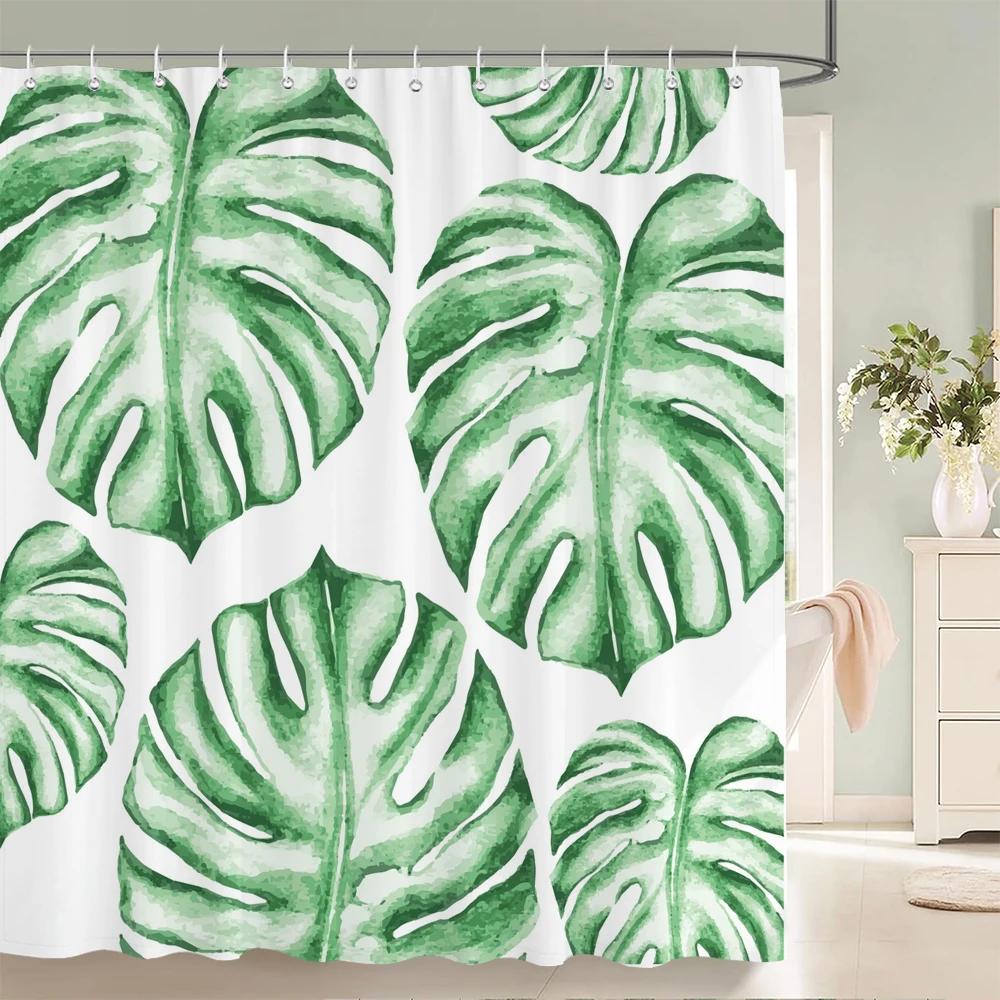 Flowers Pattern Shower Curtains Waterproof Polyester Bath Screen Curtain for Home Decoration Bathroom Printed Shower Curtain