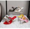 1098 Series Cm Heel Cm Platform Wedge Heel Slippers Shallow Women's Chain Simple Transparent Crystal Shoes LFD