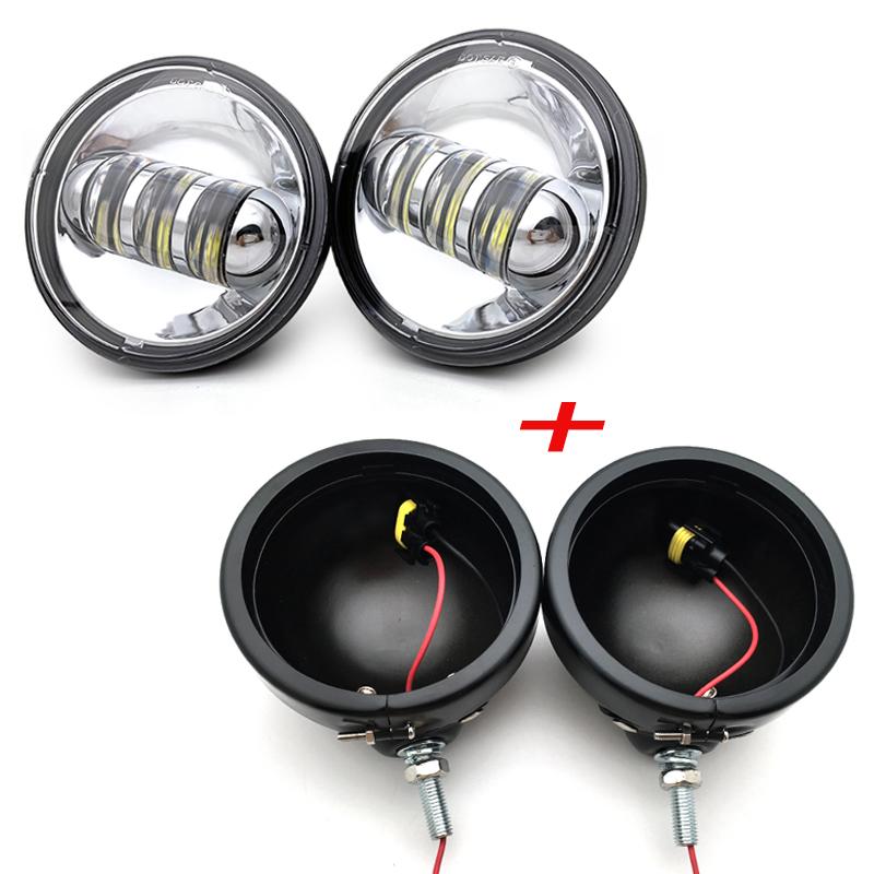 2pcs 30W 4.5 Inch Motorcycle Led Fog Light 6000K DRL Led Headlamp for Harley Moto Motorbike Working Lighting Bulb for Car ATV .