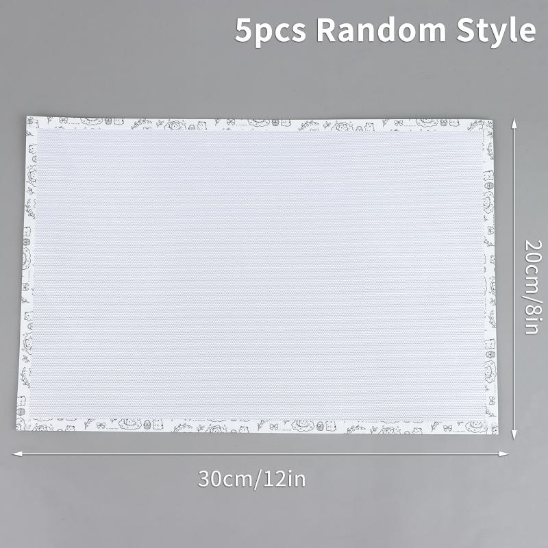 5Pcs Perler Beads Ironing Sheets Heavy Duty Heat Resistant Baking Cloth for Fuse Beads Party Craft Activities