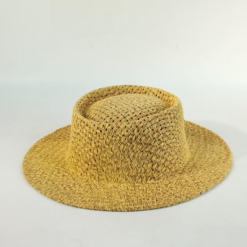 2026 cappello di paglia estate Uomo Panama Cappelli di paglia semplici cappelli da sole Donna cappello durevole Intreccio stile rattan Protezione UV cappello da mare