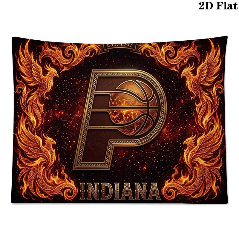 Indiana Pacers Wall Tapestry Aesthetic Wall Hanging Printed Fabric Blanket Decorative Tapestries for Bedroom Living Room Home Decor