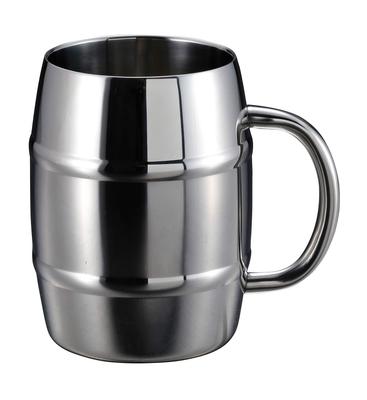 Captain Stag Double Stainless Steel Beer Stainless with Design (CAPTAIN STAG) UE-3498 Mug, Insulated, 600ml, Barrel-Shaped, Steel, Vacuum-Resistant