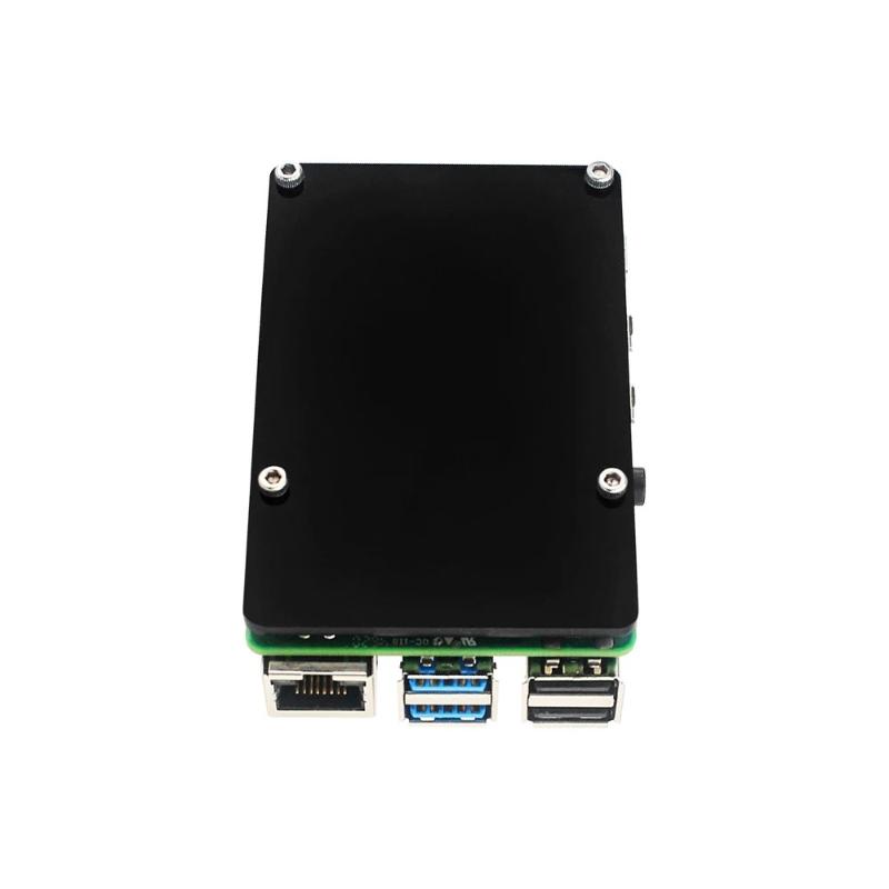 For Raspberry Pi 4 Pure Copper Heatsink Protective Case Passive Cooling Shield For Pi 4B Mod Metal Outer Shell Kit