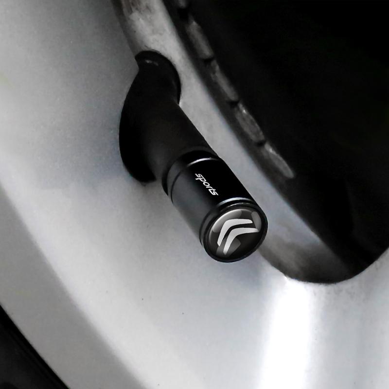 4Pcs Car Wheel Tire Valve Caps Tyre Stem Cover For Citroen C1 C2 Grand C4 Picasso C4L VTS C-ELYSEE DS C3-XR C5 C6