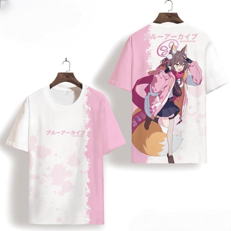 

Takanashi Hoshino Blue Archive Cosplay T-Shirt Popular 3D Print Cartoon Tee Summer Men Women Harajuku Short Sleeve Cosplay Tops 6XL