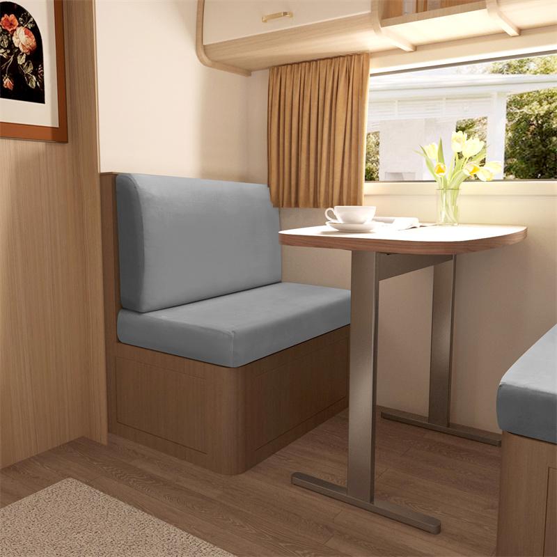 2Pcs/Set Stretch Velvet Sofa Bench Cover Rv Dinette Cushion Covers Soft Sofa Seat Backrest Cover For Rv Camper Car Decor