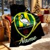 Custom Name Personalized ADO Den Haag Print Blanket, Home Decor, Bedroom, Sofa, Camping, Couch, Gifts for Birthday Christmas