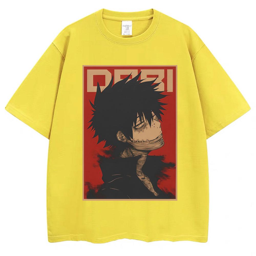

Anime My Hero Academia Dabi Dark Villain T-shirts Men Women Cosplay Fashion Vintage Manga T Shirt Oversized Cotton 3XL