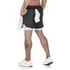 2023 Men's Double-Layer Muscle Running Shorts with Multi-Pocket Design