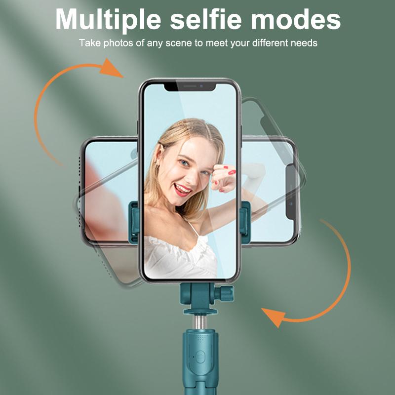 Cell Phone Selfie Stick Tripod Bluetooth Remote Wireless Selfi Stick Phone Holder Stand With Beauty Fill Light For Phone