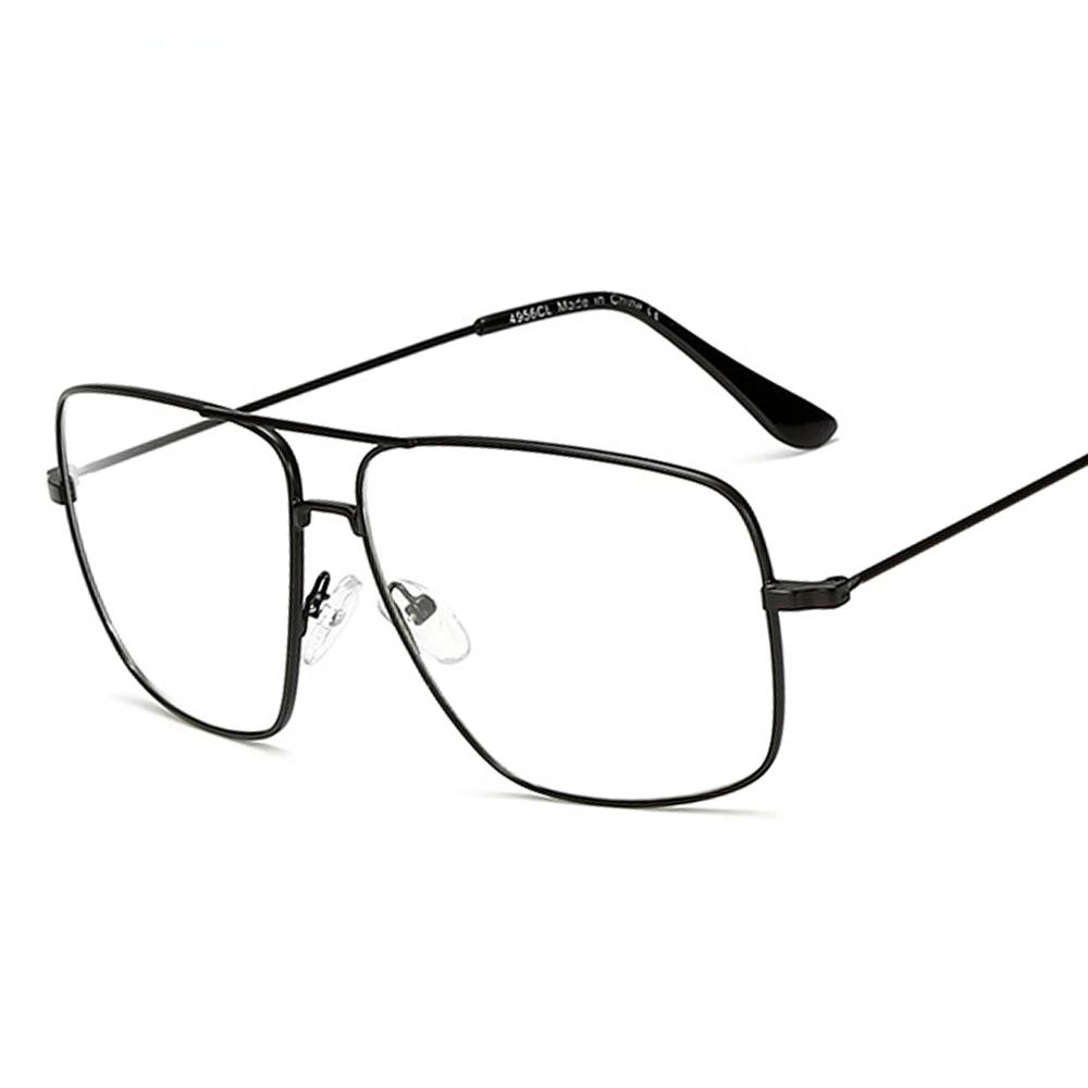 

Винтажные золотые очки в квадратной оправе мужские женские солнцезащитные очки ретро квадратные оптические линзы очки прозрачные линзы