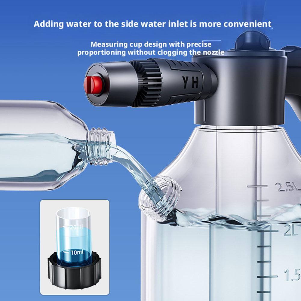 3L Car Wash Foam Spray Bottle Pump High Pressure Foam Sprayer Hand Pneumatic Foam Cannon Snow Foam Car Wash Spray Cleaning Tool