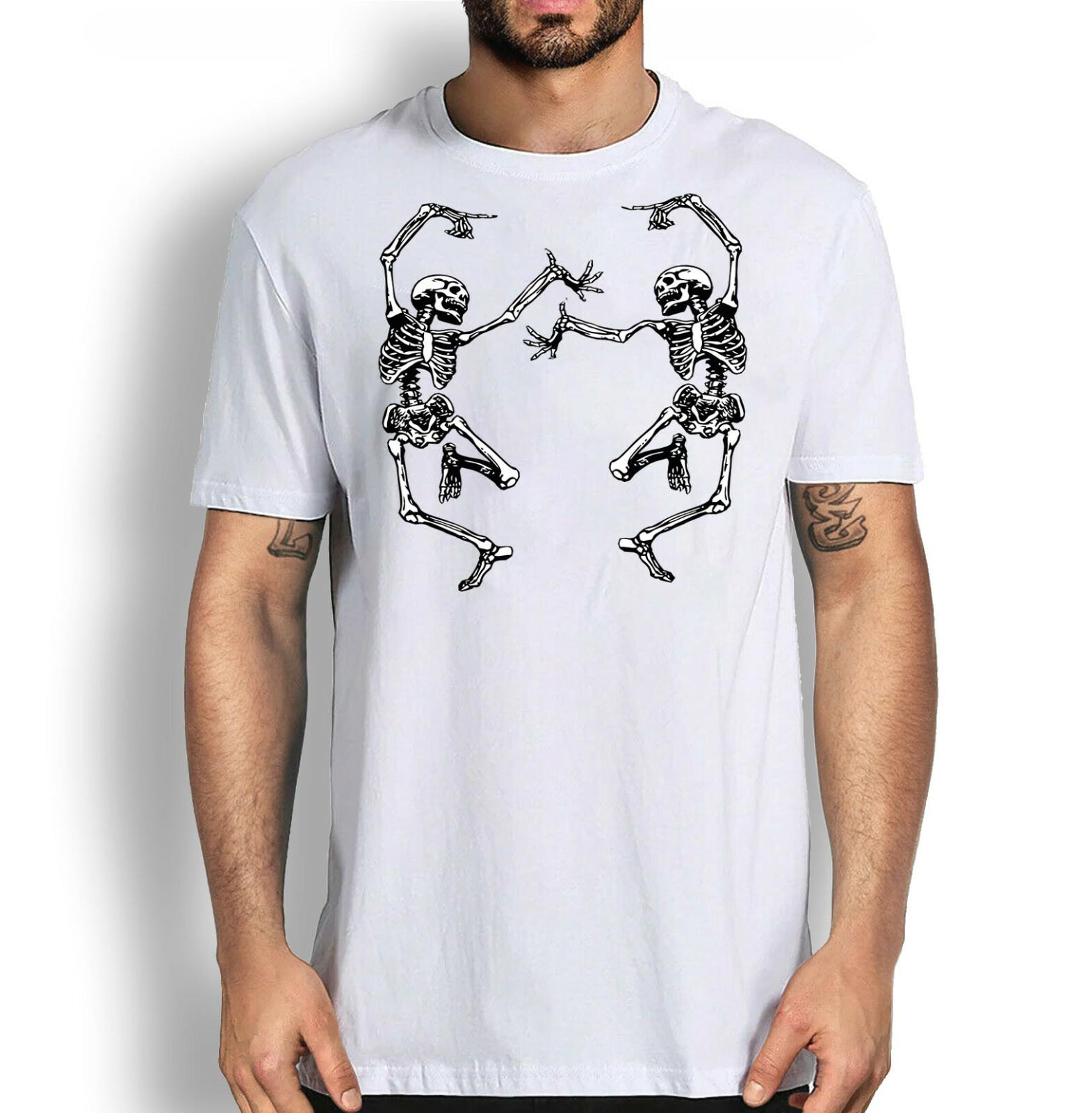 Horror Skeleton Shirt, Dance Of Death Halloween T-shirt, Halloween Skull Tee S разноцветный