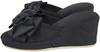 Elegant Interior Platform Room Shoes with 8cm One Size Fits Ribbon, Heel, Black, All, 71034SP-BK