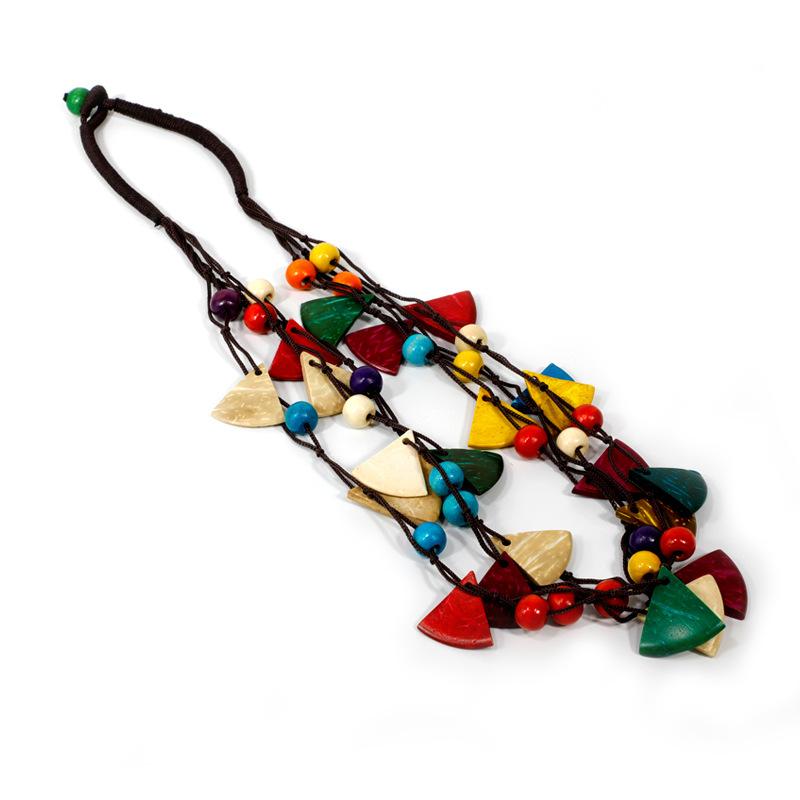 JMXD Bohemian Tribal Triangle Geometric Long Layered Pendant Necklace for Women Y2K Fashion Minimalist Jewelry Accessories