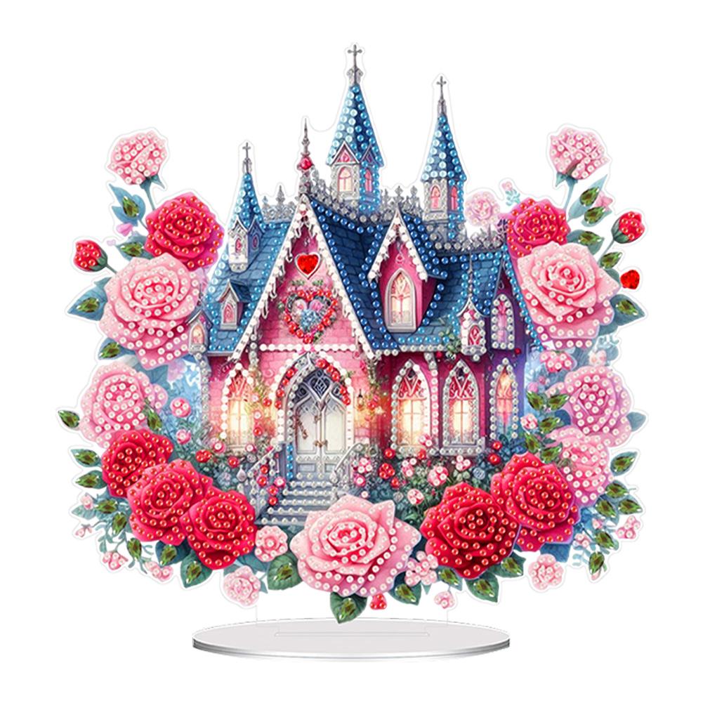 2D Flat Print DIY 5D DIY Diamond Art Tabletop Decorations Diamond Painting Desktop Decorations for Home Office Desktop Decor