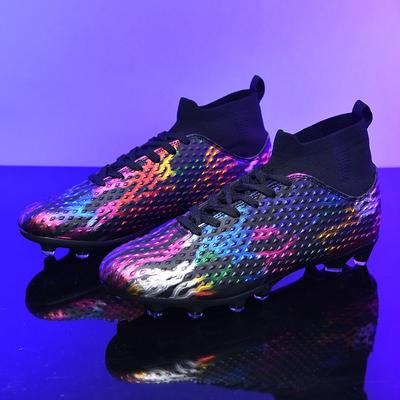Men Football Boots Long Spikes High Ankle Soccer Shoes FG Outdoor Grass Cleats Soccer Boots Training Sport Football Shoes