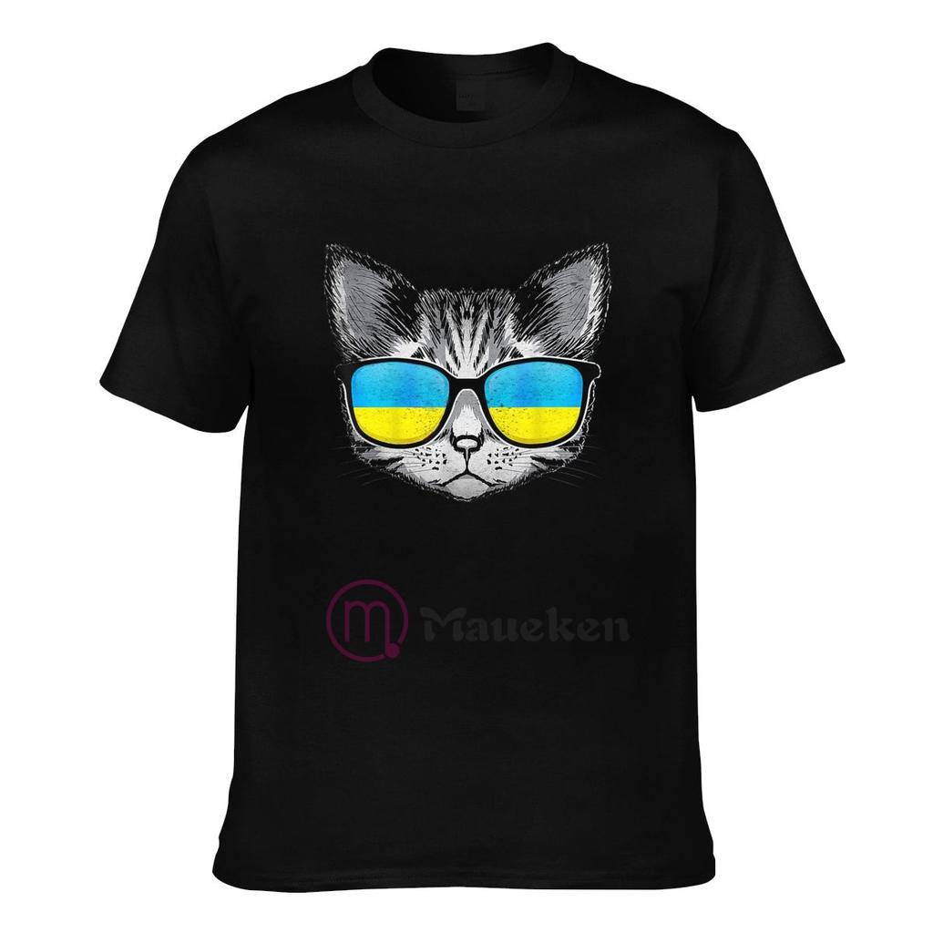 2022 Ukraine Flag Ukrainian Cat 100 Cotton T shirts Men Women Clothing TShirt Hip Hop Tops Tees