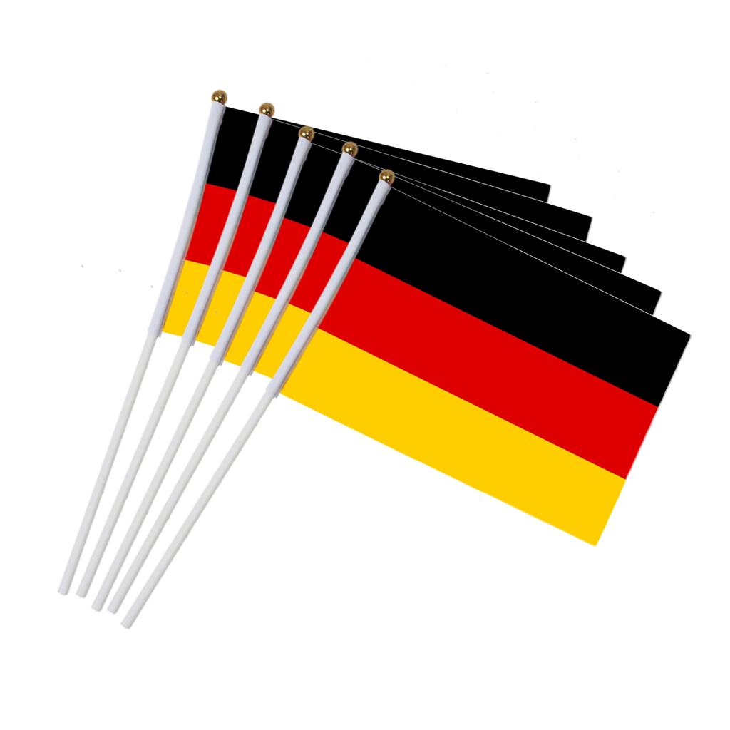 Steag Mic Portabil Germania Steaguri Naționale Germane pe Băț, Steaguri Mini de Mână pentru Cupa Mondială Evenimente Sportive Decorare Petrecere