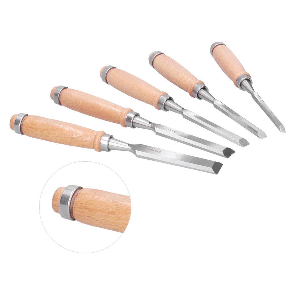 5 szt. Zestaw dłut do obróbki drewna Trwałe Twarde Praktyczne Dłuto do Rzeźbienia Grawerowania