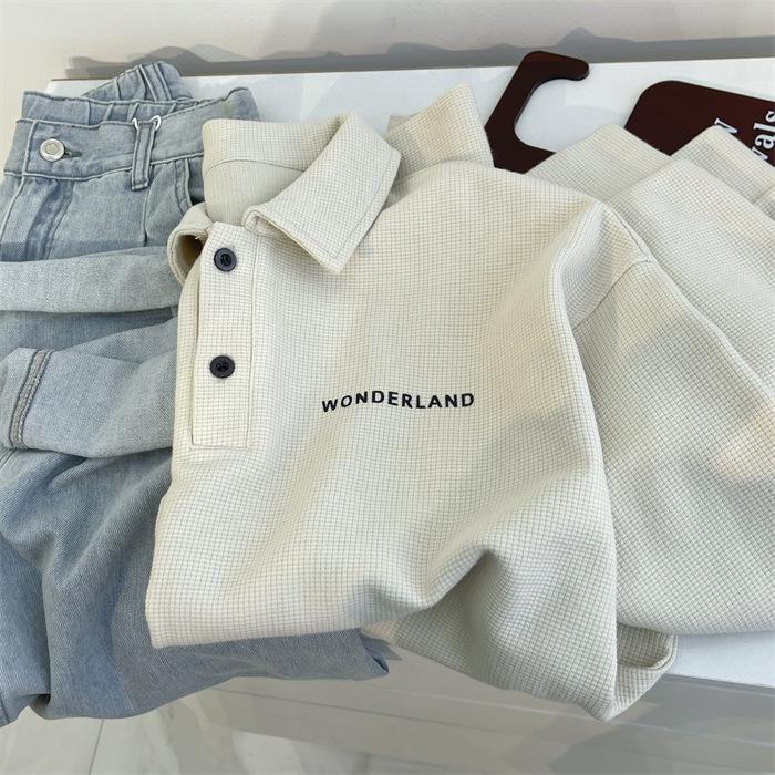 Retro Long Sleeve Polo Sweatshirt: Versatile, Casual French Influencer Style for Spring & Autumn